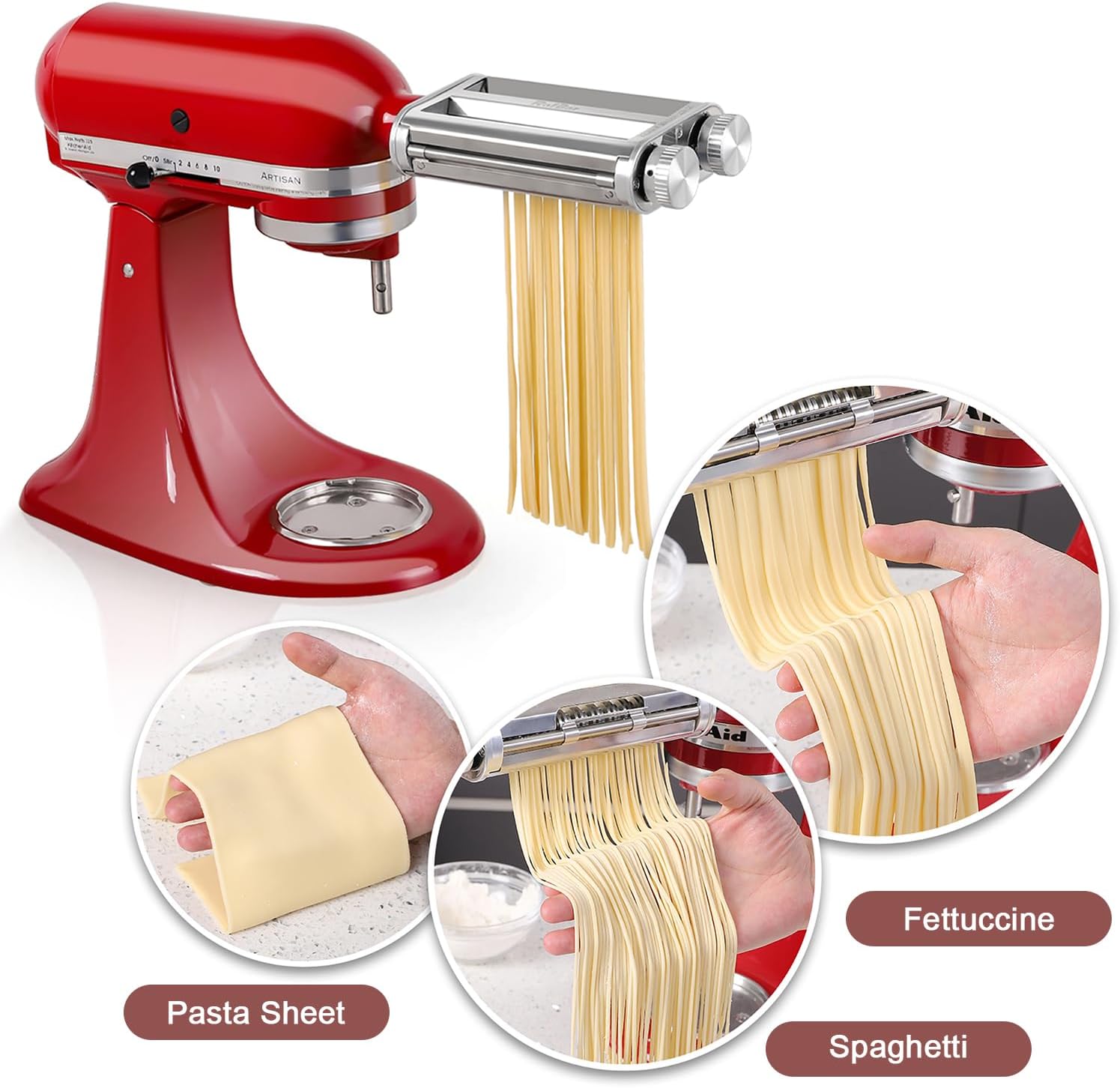 KitchenAid Mixer 3-in-1 Pasta  - đánh giá và giá Kitchen Gadgets Machine